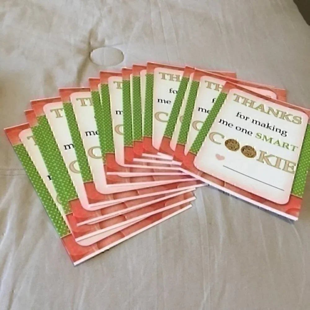 Set of 12 Teacher Thank you cards SMART COOKIE